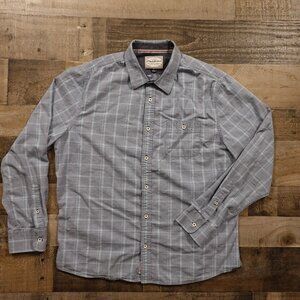 Flag & Anthem Plaid Button-Down Shirt Men’s Large Blue Cotton Casual Workwear